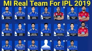 Mumbai Indians Final Squad For IPL 2019| MI team for IPL 2019| cricket and cricket|