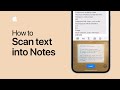 How to scan text into Notes on iPhone and iPad | Apple Support