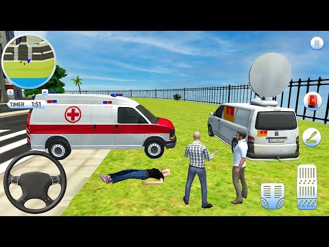 Emergency Rescue Ambulance Driver - Rooftop Hospital Van Driving - Android Gameplay