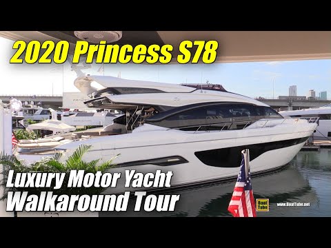 2020 Princess S78 Luxury Yacht - Walkaround Tour - 2020 Miami Yacht Show