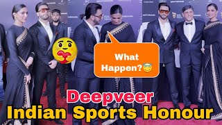 So Sweet 😍When Ranveer Singh Taking Care of wife Deepika Padukone at Indian Sports Honour 2023