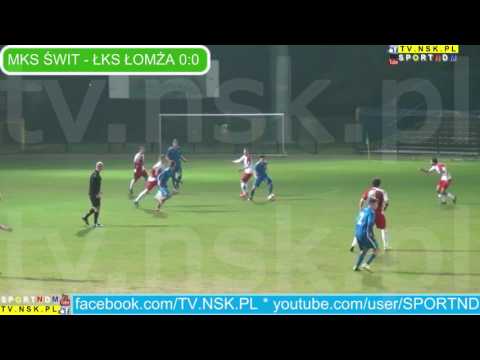 tv.nsk.pl 2017-04-07 MKS Świt Nowy Dwór Maz. - ŁKS 1926 Łomża 0:0 akcja 7 Świt