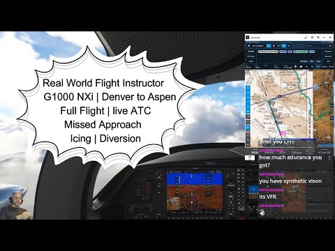 MSFS 2020 | G1000 NXi 0.10.1 | Flight Instructor | Denver to Aspen | Missed approach Icing Diversion