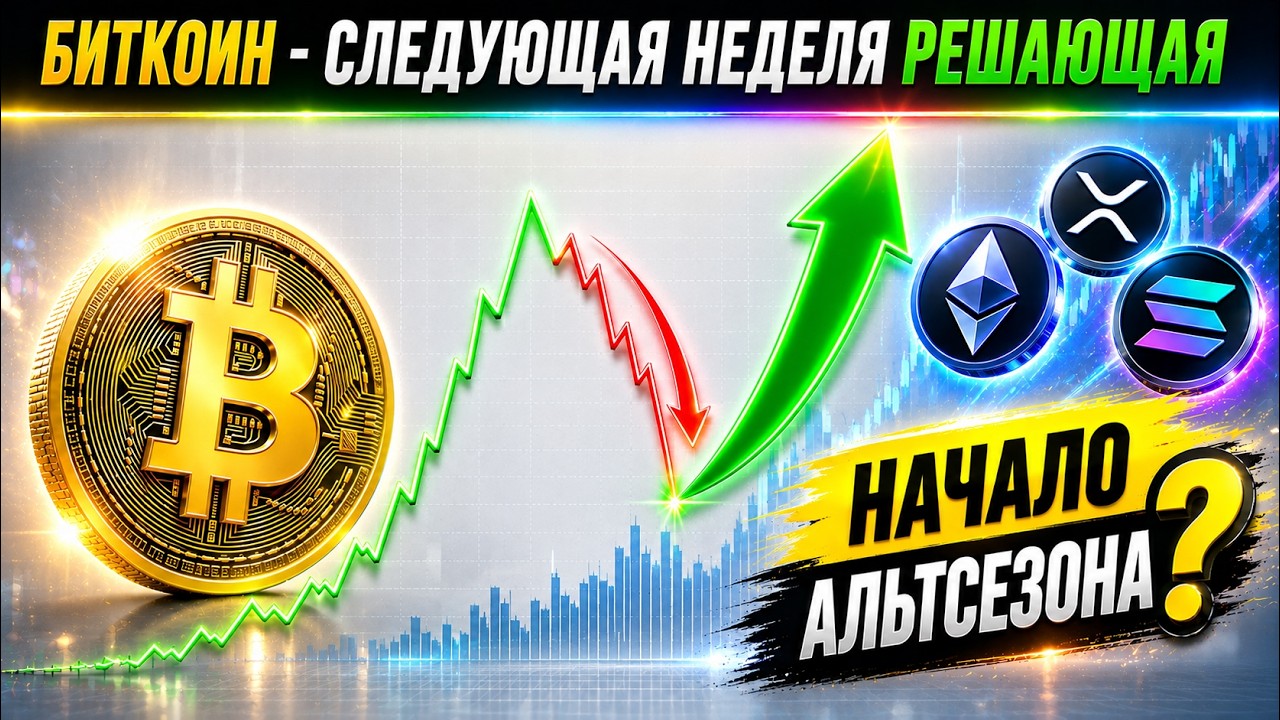 🤞 СКРЕСТИ ПАЛЬЦЫ! ПРОГНОЗ ПО БИТКОИНУ И ТОП АЛЬТАМ