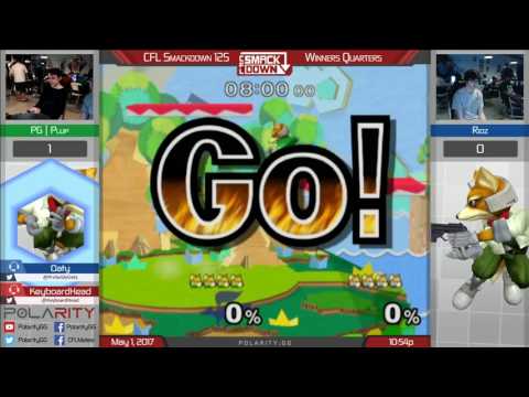 CFL Smackdown 125 Melee - PG | Plup (Sheik) vs Ridz (Fox) - Winners Quarters