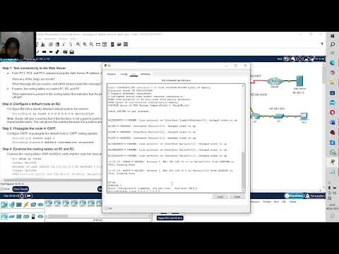 2.5.3 packet tracer propagate a default route in OSPF v2