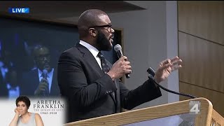 Tyler Perry at Aretha Franklin&#39;s funeral service