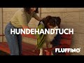 Fluffino Hundehandtuch-Set, Grün / Blau, M