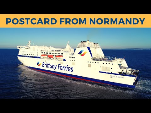 Cartão postal da Normandia - Ferries em torno de Le Mont-Saint-Michel
