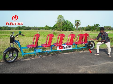 Making FAMILY BIKE.! | 6 SEATS 800W Motor | குடும்பத்தோட குற்றாலம் 😅 |  Mr.Village Vaathi