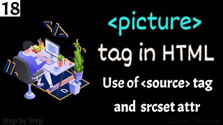 #18. HTML picture element || How to display different images or content on different screen devices.