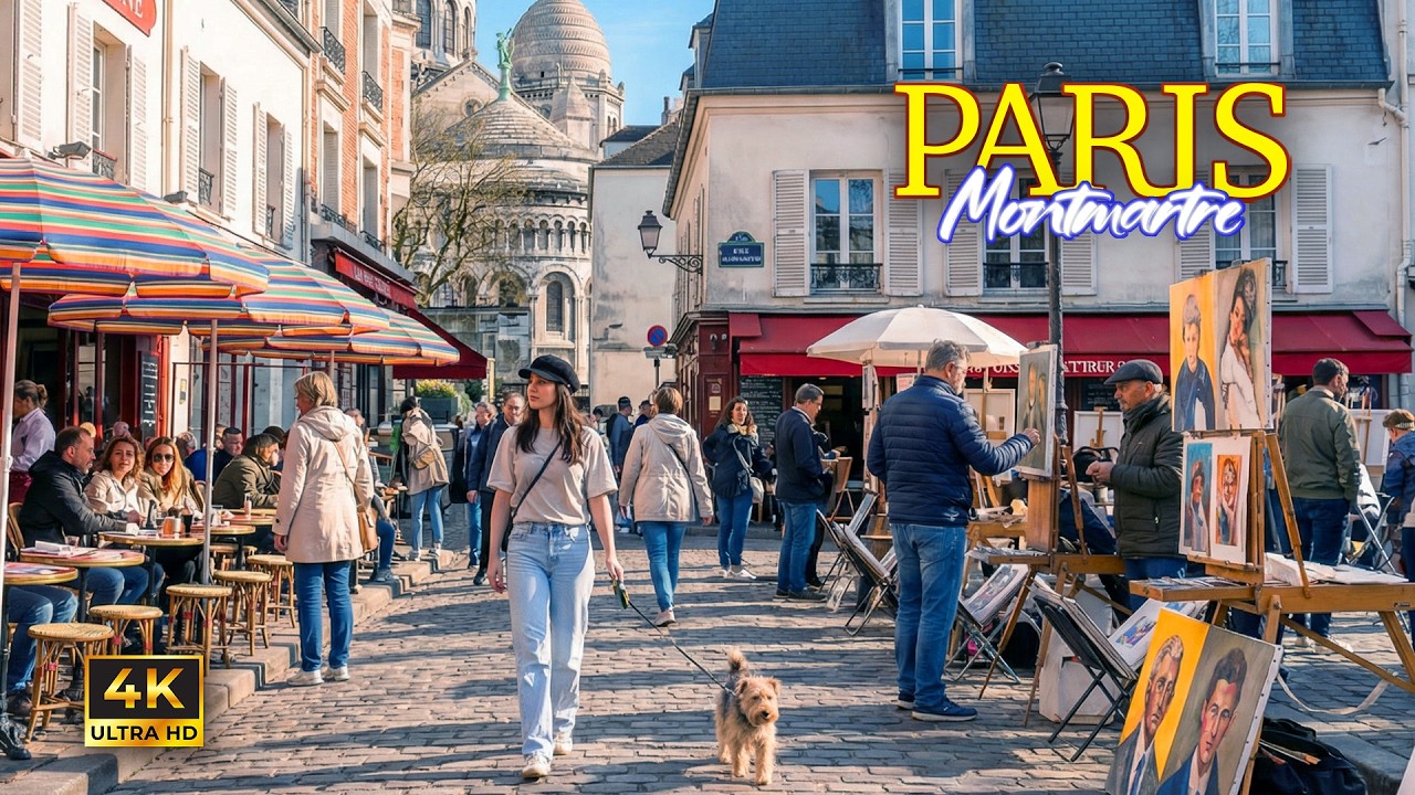 Immersive street-level walking tour through Paris — Montmartre, France, showcasing authentic urban landscapes, local architecture, and the vibrant atmosphere of the city's neighborhoods