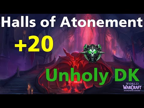 M+ Halls of Atonement +20 | Unholy DK POV  | WoW Shadowlands 9.1