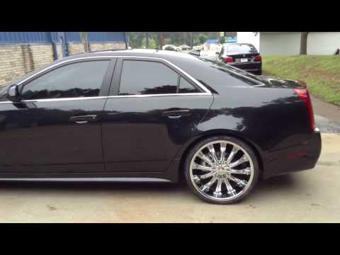 Nice 22" Borghini Wheels on a 2013 Cadillac CTS at RImTyme located in Jonesboro, GA!