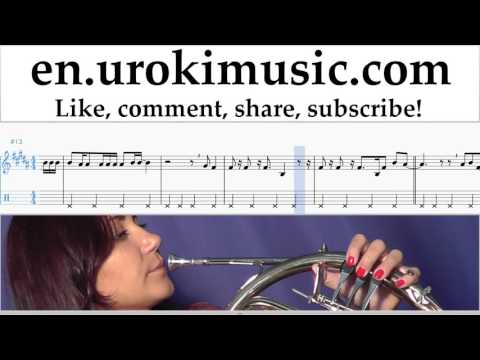 French Horn lessons Imagine Dragons - Walking the Wire Sheet Music Tutorial Part#2 um-i352