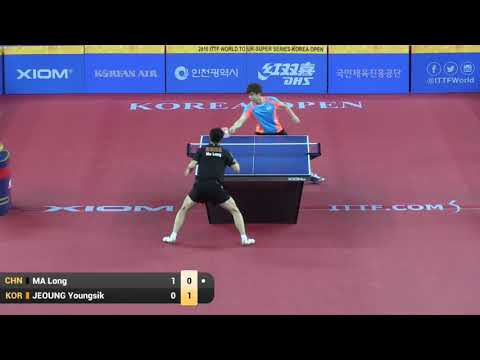 [20160625] MA Long  vs JEOUNG Youngsik | MS-R16 | Korea Open 2016 | Full Match