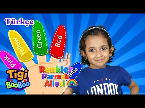 Renkler Parmak Ailesi 🌈 | Renkli Finger Family Şarkısı | Çocuk Şarkıları – TigiBooBoo