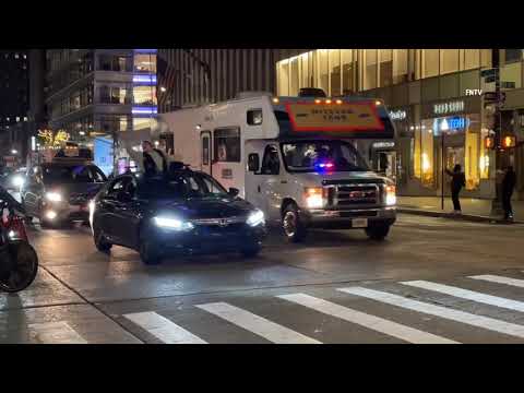 Hanukkah Celebration - 300 Cars With Menorahs form Largest Parade through Manhattan