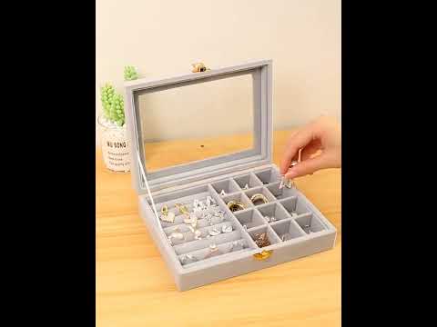 VELVET JEWELRY GIFT STORAGE BOX