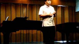 David Cicero's voice recital