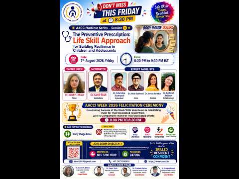 The Preventive Prescription: You are Life Skill Approach for Building Resilience in Children and Adolescents [7-8-2026]