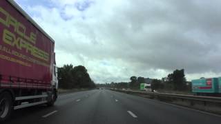 preview picture of video 'Driving On The M5 Motorway From Taunton Deane Services To M5 Motorway J31 Plymouth A38, England'