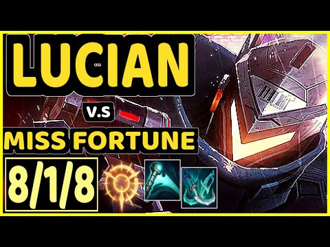 LINK (LUCIAN) vs MISS FORTUNE - 8/1/8 KDA BOTTOM ADC GAMEPLAY - NA Ranked DIAMOND
