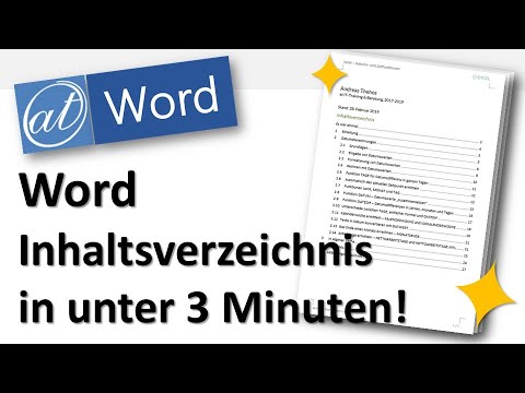 Word - Inhaltsverzeichnis in unter 3 Minuten - Einfaches Inhaltsverzeichnis mit Nummerierung!