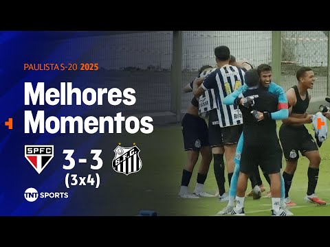 SANTOS É CAMPEÃO NOS PÊNALTIS | SÃO PAULO 3 (3)X(4) 3 SANTOS | MELHORES MOMENTOS PAULISTÃO SUB-20