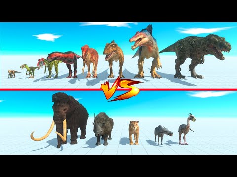 Prehistoric Mammals vs Carnivore Dinosaurs - Animal Revolt Battle Simulator