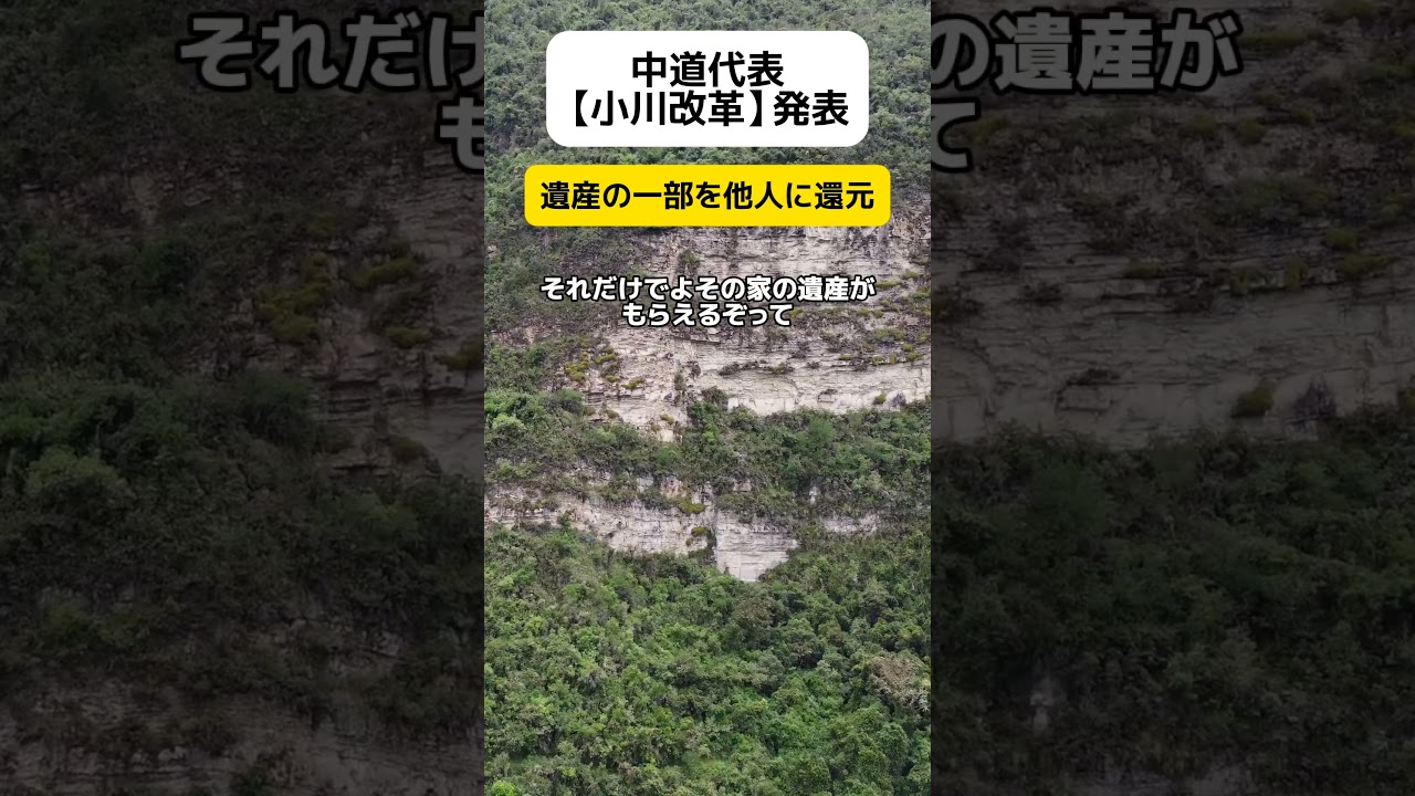 【中道】小川改革｢遺産を他人に還元します｣ #shorts