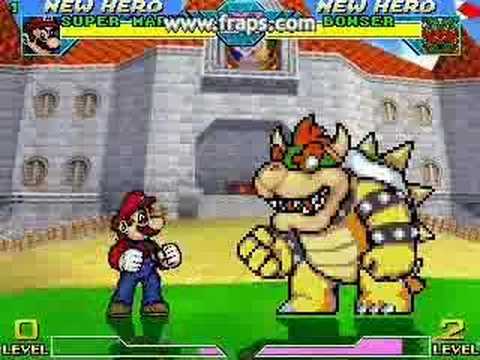 TFHMUGENAllStars#9:Shin Ryoga SuperMario vs Bowser