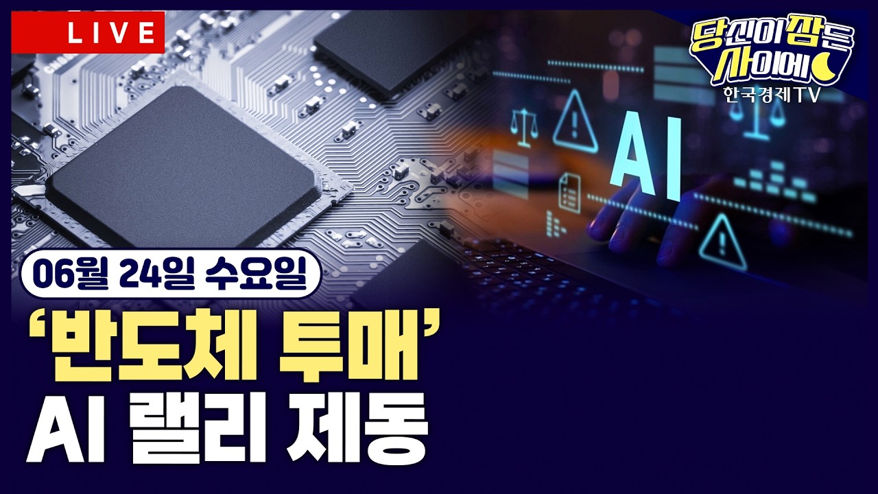 [🔴06/24 #당잠사] AI·반도체 랠리 ‘제동’…필라델피아반도체지수 7% 하락 | #메타 #오라클 #아마존