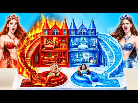 We Build Amazing Doll Castle | Hot VS Cold Mermaid by PiPi Pop