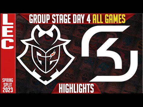 G2 vs SK Highlights ALL GAMES - LEC Group Stage Day 4 - G2 Esports vs SK Gaming
