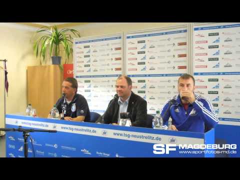 Pressekonferenz - TSG Neustrelitz gegen 1. FC Magdeburg 2:2 (0:1) - www.sportfotos-md.de