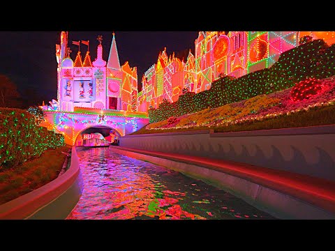 [4K] It’s A Small WORLD Holiday Edition - Disneyland Rides - December 2024