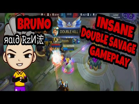 DOUBLE SAVAGE!!!! Bruno Perfect Savage Gameplay | Global Player Raid Ryzen