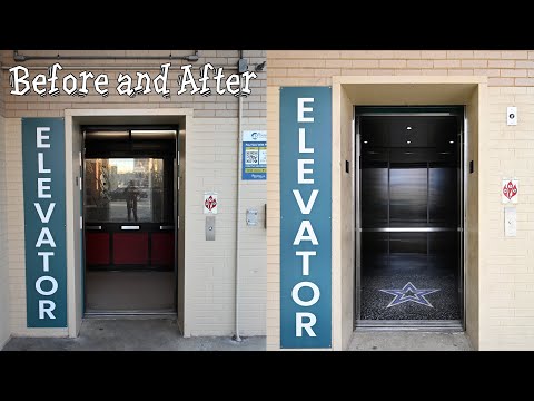 Before and After: The Dover Elevator at the Center in the Square Garage has been modded by OTIS