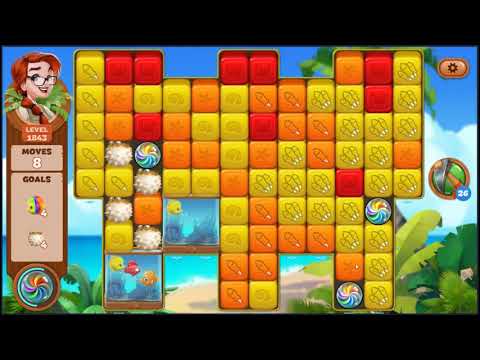 Lost Island Blast Adventure Level 1843 - NO BOOSTERS 🏝️ | SKILLGAMING ✔️