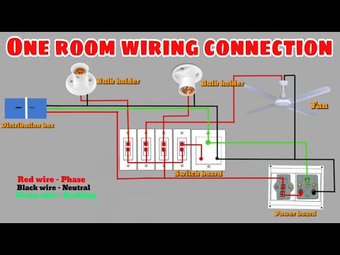 One room wiring connection  l  single phase house wiring