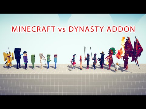 MINECRAFT Team vs DYNASTY ADDON Team - Totally Accurate Battle Simulator TABS