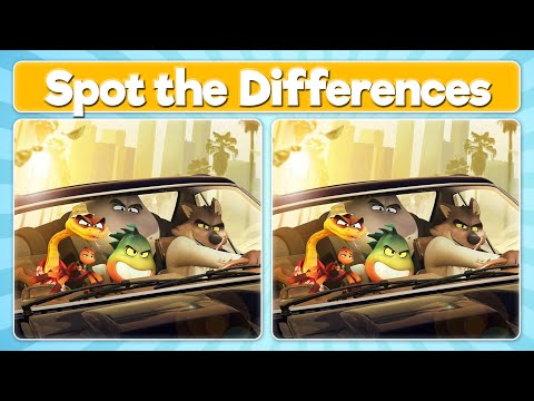 Spot the Difference Puzzles for the movie The Bad Guys