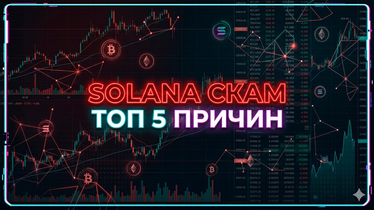 ТОП 5 ПРИЧИН ПОЧЕМУ SOLANA СКАМАНЁТ