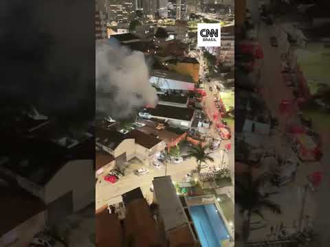 Incêndio atinge depósito de materiais de construção na Zona Sul de São Paulo