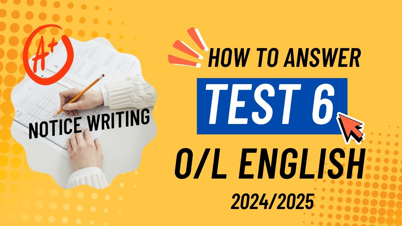Notice Writing - GCE O/L - English Language - 2024 (2025)