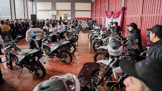 Orrego entregó 36 motos nuevas a la Policía de San Juan para patrullaje