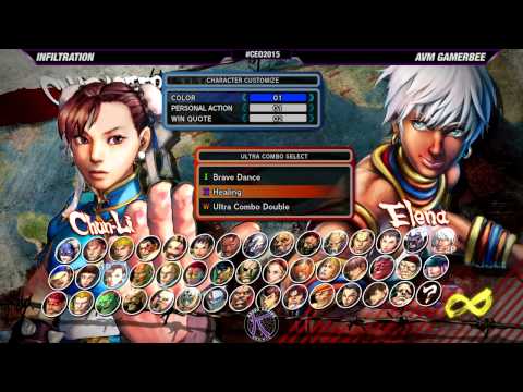 #CEO2015 #USF4 Top 32 L2 - Infiltration (HUG-CHN) vs AVM Gamerbee (ELE-ADN)