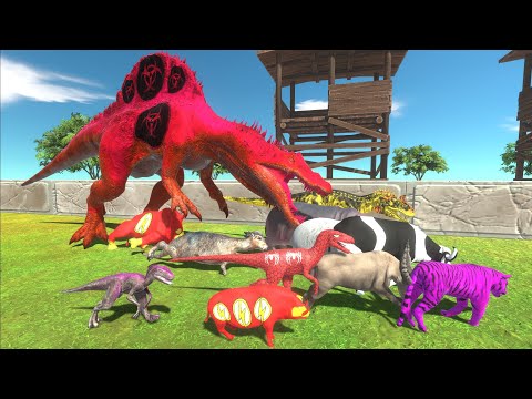 Escape from VIRUS SPINOSAURUS - Animal Revolt Battle Simulator