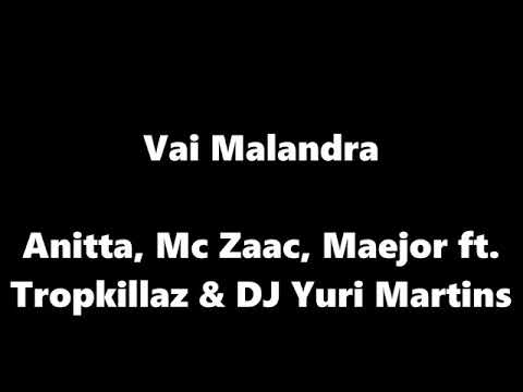Vai malandra - Anitta (letra)